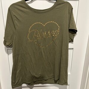 Blessed Olive Green T-Shirt